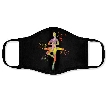 Discover Ballet Dancer Colorsplash Ballerina Face Masks