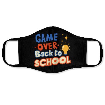 Discover Game Over Back to School Face Masks