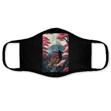 Discover Asia Landscape Serene Mount Fuji Face Masks