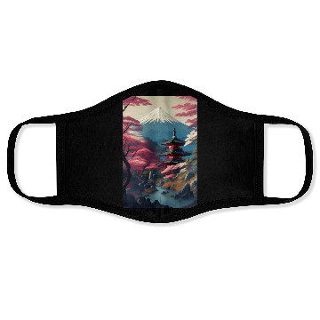 Discover Asia Landscape Serene Mount Fuji Face Masks