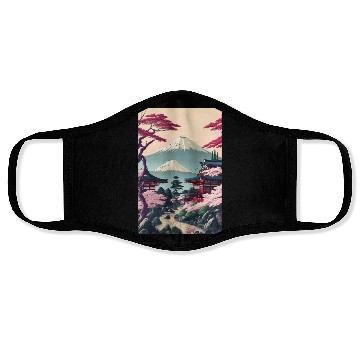 Discover Asia Landscape Serene Mount Fuji Face Masks