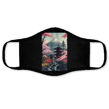 Discover Asia Landscape Serene Mount Fuji Face Masks