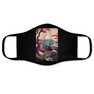 Discover Asia Landscape Serene Mount Fuji Face Masks
