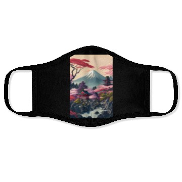 Discover Asia Landscape Serene Mount Fuji Face Masks