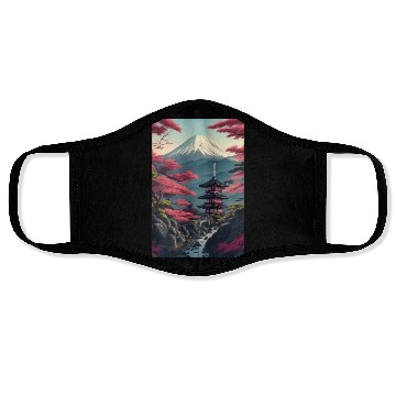 Discover Asia Landscape Serene Mount Fuji Face Masks