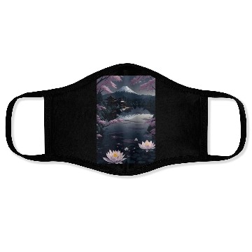Discover Asia Landscape by night Serene Mount Fuji Face Masks