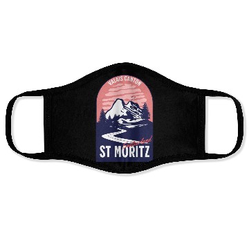 Discover Saint Moritz Switzerland Valais Face Masks