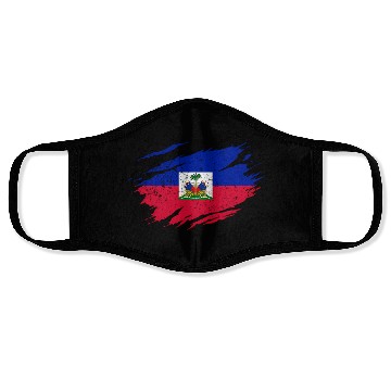 Discover Haitian Flag Haiti Pride Roots Face Masks