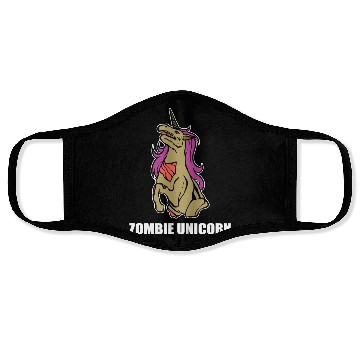 Discover Zombie Unicorn Funny Cowboy Gift Face Masks