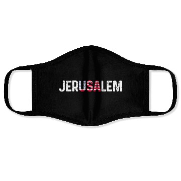 Discover Jerusalem Usa America Flag Israel Face Masks