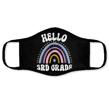 Discover Hello 3rd grade, back to school Face Masks