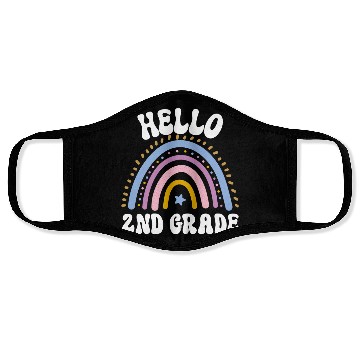 Discover Hello 2nd grade, back to school Face Masks