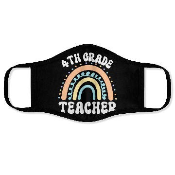 Discover 4th grade teacher, back to school Face Masks