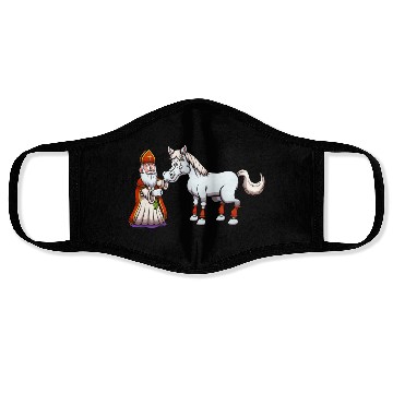 Discover Saint Nicholas Feeding His Horse Face Masks