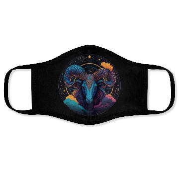 Discover Aries Zodiac Sign Ai Face Masks