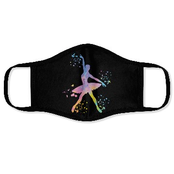 Discover Ballet Dancer Colorsplash Ballerina Face Masks