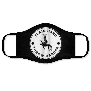 Discover Judo train hard throw harder Face Masks