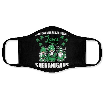 Discover Clinical Nurse Specialist St.Patrick's Day Face Masks