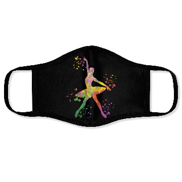 Discover Ballet Dancer Colorsplash Ballerina Face Masks