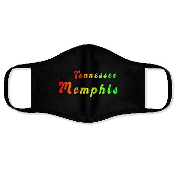 Discover Memphis Tennessee rainbow design Face Masks