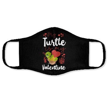 Discover Sea Turtle Tortoise Valentines Day Face Masks