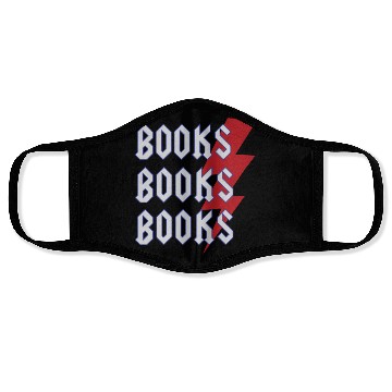 Discover Reading Teacher Cool Books Thunderbolt Men Women Face Masks