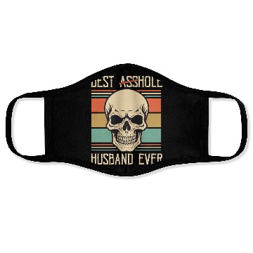 Discover Vintage Best Asshole Husband, Husband png, bride Face Masks
