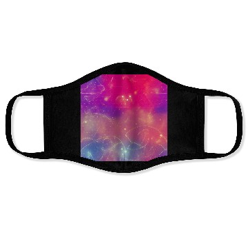 Discover galaxy nebula draw abstract Face Masks