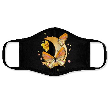 Discover Orange butterflies moon aesthetic butterfly insect Face Masks