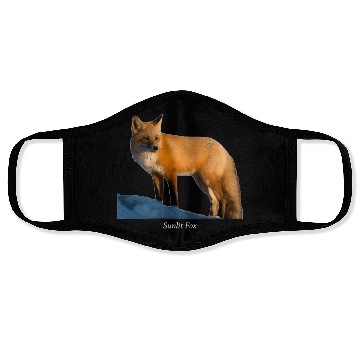 Discover Sunlit Fox Wildlife Nature Face Masks