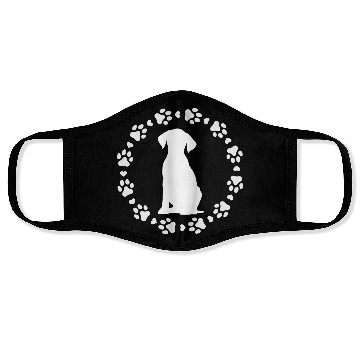Discover Dogs Paws In Circle With Black Dog Lover Face Masks