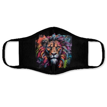 Discover Graffiti Style Lion | Lion Lovers Face Masks