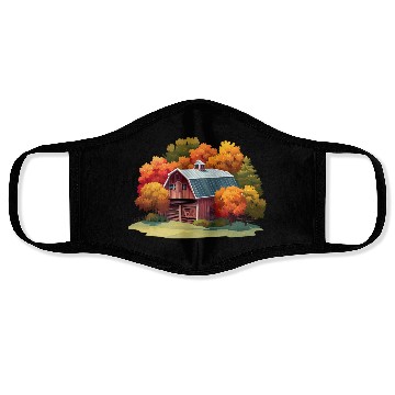Discover Autumn barn Face Masks