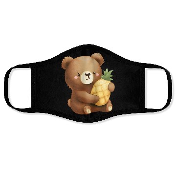 Discover Bear loves pineapple Face Masks