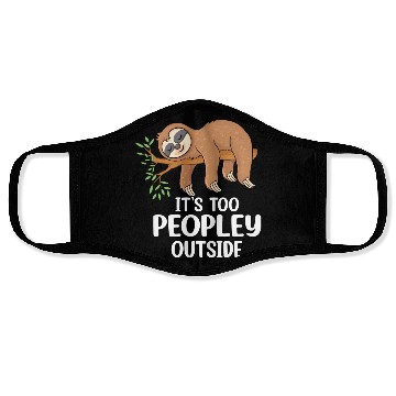 Discover Funny Introvert People It s Too Peopley Outside Face Masks