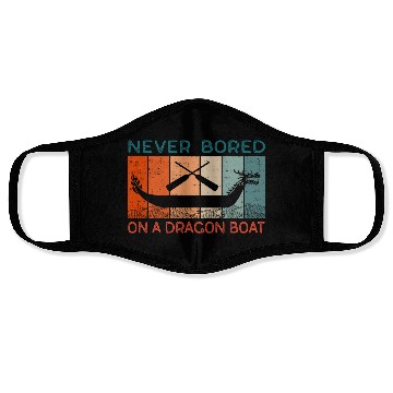 Discover Never Bored On A Dragon Boat Funny Racing Face Masks