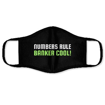 Discover Numbers Rule Banker Cool Face Masks
