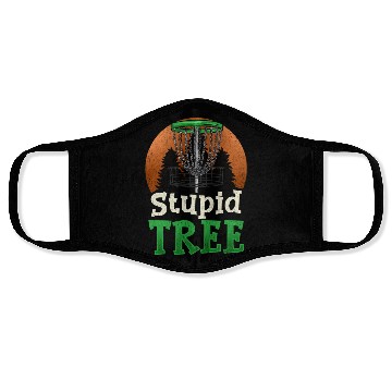 Discover Stupid Tree Disc Golf T Funny Frisbee Golf Face Masks