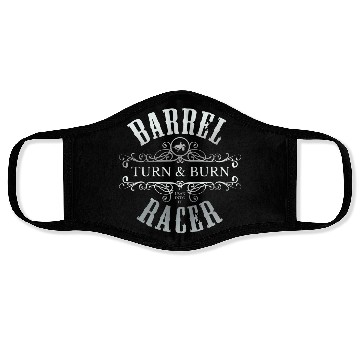 Discover Barrel Racer Turn Burn Lean Into It Rodeo Racing Face Masks