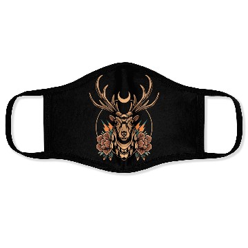 Discover Golden Deer Tattoo Face Masks