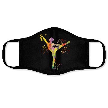 Discover Ballet Dancer Colorsplash Man Ballerino Face Masks
