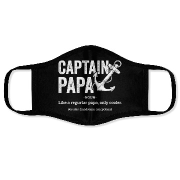 Discover Captain Papa Funny Pontoon Boat Lover Dad Face Masks