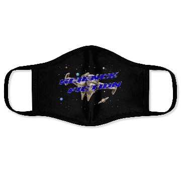 Discover Science Fiction Spaceship Planet Face Masks