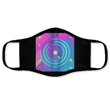 Discover Galaxy nebula art Face Masks