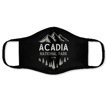 Discover Acadia National Park Est 1916 Maine Face Masks