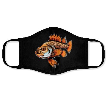 Discover Pikeperch Fish - Nature Connected Fishing Design Face Masks