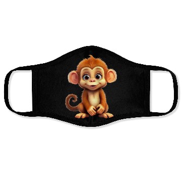 Discover Cute Monkey for Kids for a Kid Face Masks