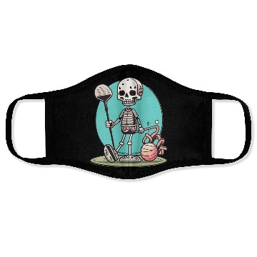 Discover Funny Golf Skull Funny Sport Face Masks