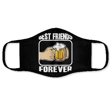 Discover Best Beer Friends Forever Funny Alcohol Buddy Face Masks