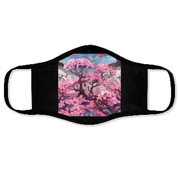 Discover Anime Euphoria: Fantasy Cherry Blossom Dreamscape Face Masks